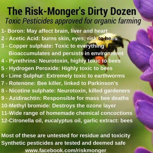 “Organic” is a marketing tool, carrying no real added value to consumer health or the env, we need to rethink how food production is considered. With the challenges facing ag, we need pragmatism &amp; ingenuity, not blind, cultish ideology &amp; fear-driven marketing campaigns <a href="/zaruk/">The Risk-Monger</a>