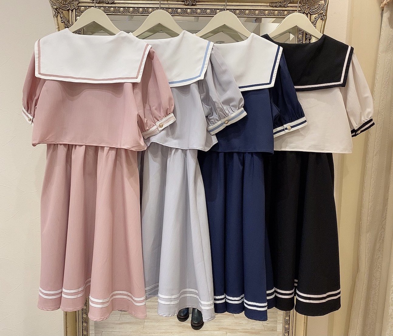 amavel かわいいセット 🐰🖤🎀 ・ ・ #半袖レースバッスルセットアップ_amavel