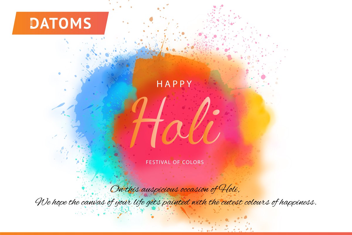 datoms_iot's tweet photo. This #holi, accelerate your #IoT journey with @datoms_iot .
Wishing a Happy &amp; Safe Holi to all! 🎉

#HappyHoli #holicelebration #holifestivalofcolours #StaySafe #holi2021 #industrialautomation #industrialiot #innovation #datoms #connectingmachines https://t.co/BZyvstwIZP