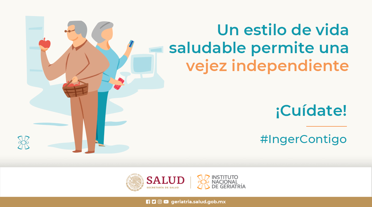 INGER_mx's tweet photo. El envejecimiento saludable se define como el proceso de optimizar las oportunidades de salud física, mental y social que permiten a la gente mayor participar activamente en la sociedad, sin padecer discriminación y gozar de una calidad de vida buena e independiente. https://t.co/vXu9VkGxDJ