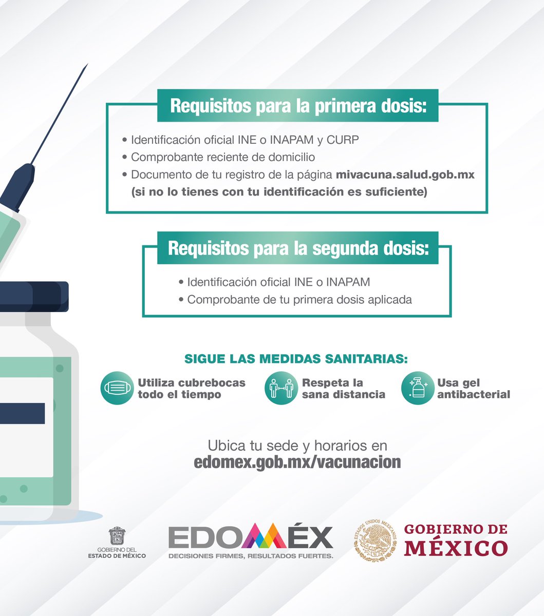 alfredodelmazo's tweet image. Avanza la #EstrategiaDeVacunación en el #Edoméx.

Consulta las sedes y los horarios en: edomex.gob.mx/vacunacion