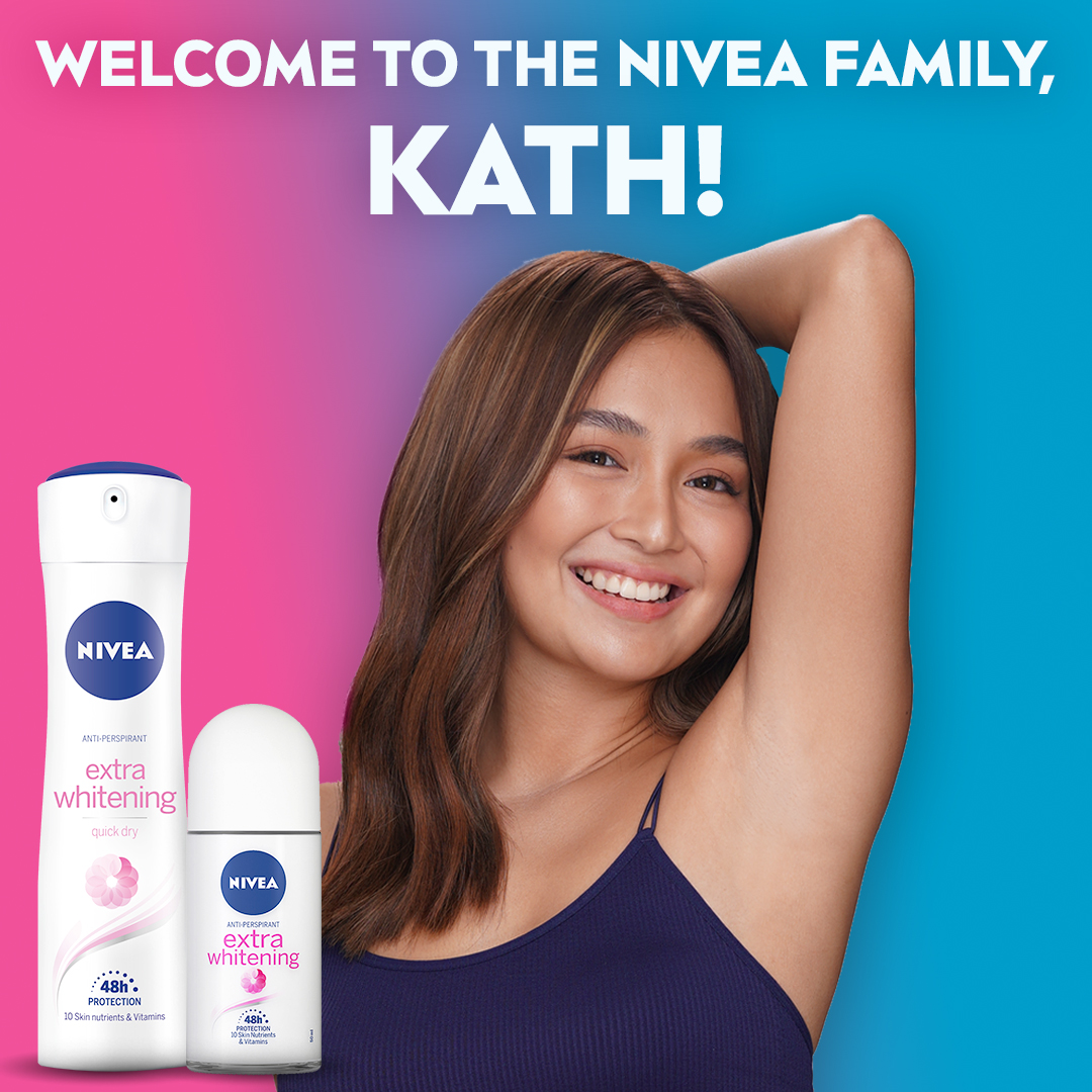 NIVEA_PH's tweet photo. Welcome to the NIVEA family, Kath! Excited to create new milestones with you! 💙 https://t.co/5AYdU6zuAn