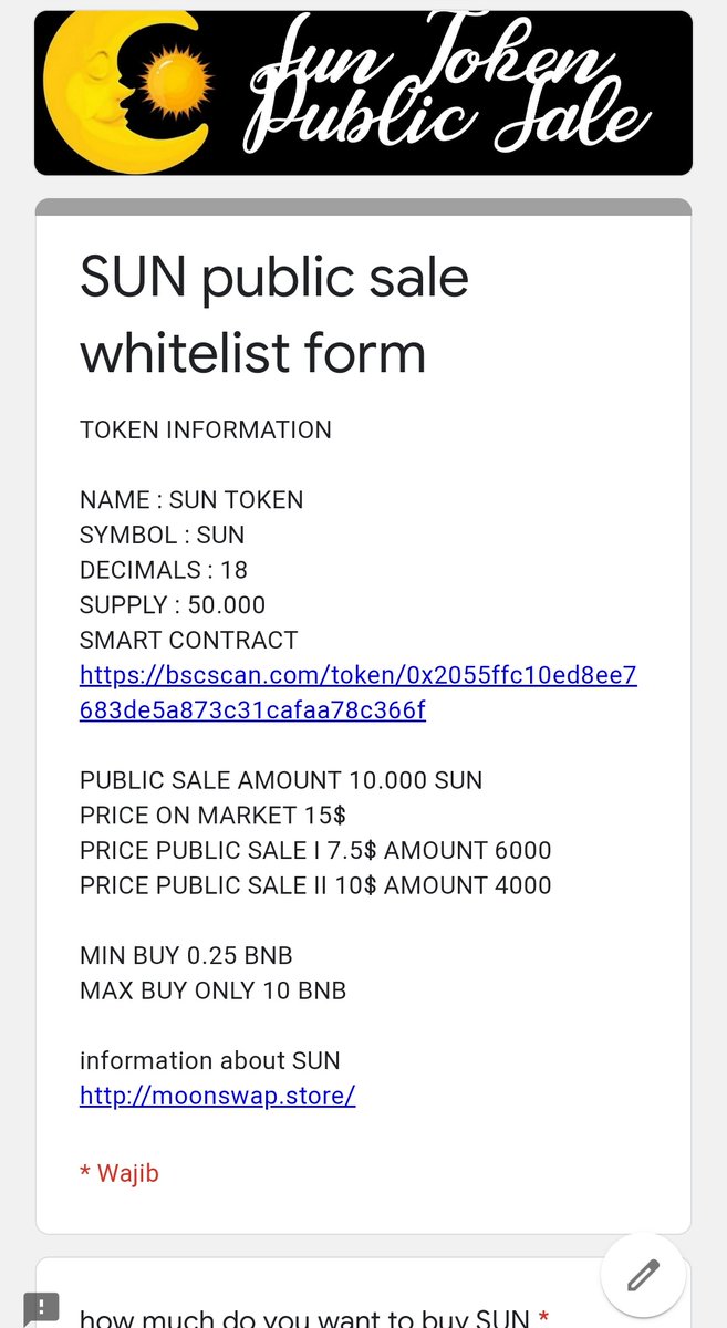 SUNxMoonswap's tweet photo. #Publicsale is Live 
to participate in the public sale please open our official website https://t.co/eKTgyvZ44z 
then select join public sale and follow the steps 
**do not use an exchange wallet because 

#BinanceSmartChain #BNB
#BSC #MoonSwap #SUN https://t.co/DpsYwEwOyF https://t.co/OAajbyEciH