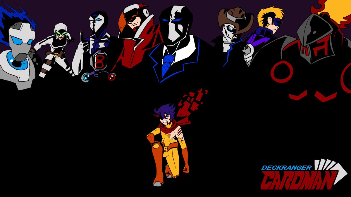 RealCardMan's tweet photo. Glad to see people liking #KidAce as much as they do, so I've made a neat wallpaper with him and his rogues gallery. Really tried to capture that Mike Mignola effect with the shading! Hope you guys like it! https://t.co/RytqG2U3Am