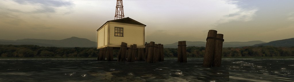 parametricshape's tweet photo. The Pump House and Weather Station, 2009, #SecondLife 3D primitives, hi-res render https://t.co/3UQZ6wUGw0