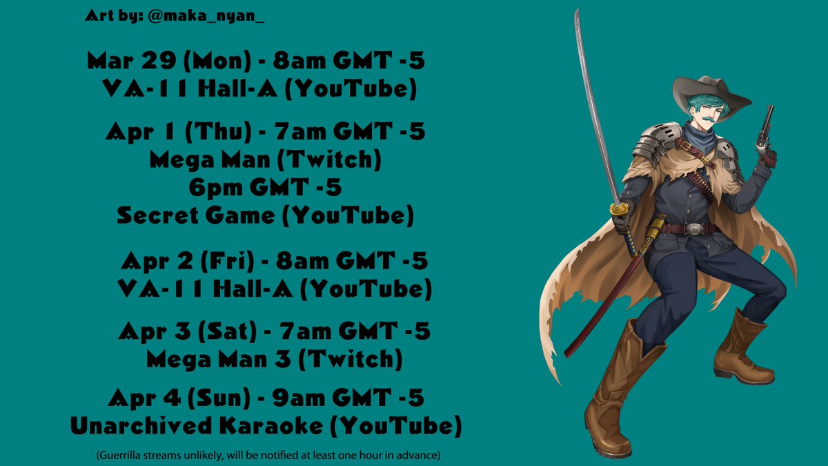 WalkerSunriseEN's tweet photo. New schedule! Lots of morning streams this week... or evening for those of you on the other side!
Hm? On Thursday...?
Tags:
#WalkerSunrise - General
#Pardners - Fans
#WalkOnAir - Livestream
#WalkArt - Fanart
#WalkERO - NSFW
#SunnySideUp - Meme
#VTSD - VTuber Support Division https://t.co/dy6sXGbbqj