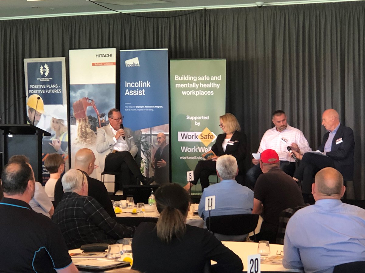 CCF_Victoria's tweet photo. CREATING MENTALLY HEALTHY WORKPLACES IN CIVIL CONSTRUCTION
On Thurs 25 March 2021, CCF Vic hosted our first Positive Plans – Positive Futures Mental Health &amp; Wellbeing Summit.
https://t.co/PZWar7DBsA
#WorkSafe #WorkWell #construction #civilconstruction #mentalhealth #prevention https://t.co/r1iFqhBzUa