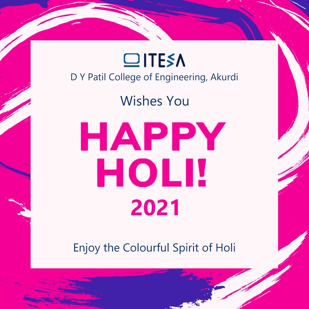 ITESA_DYP's tweet photo. Let the inner child free this Holi. Enjoy this festival with a glint in your eyes and a spring on your feet. Don’t hold back. Just let go! 
Let this day be a celebration of reunion, togetherness, and love. Happy Holi!🎉✨❤️🧡💛💚💙

#holi #happyholi #colours #celebration ,#itesa https://t.co/FhK0WJLEEP