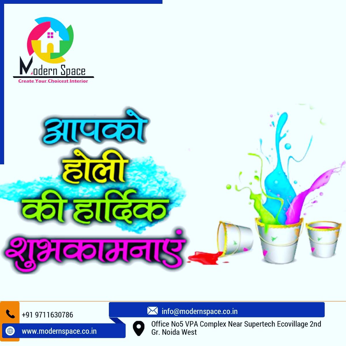 ModernSpace_'s tweet photo. Happy Holi https://t.co/CKYGxLOeTJ