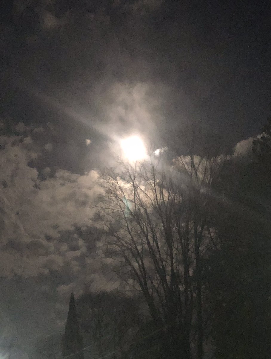 Nice midnight moon glow after the rain