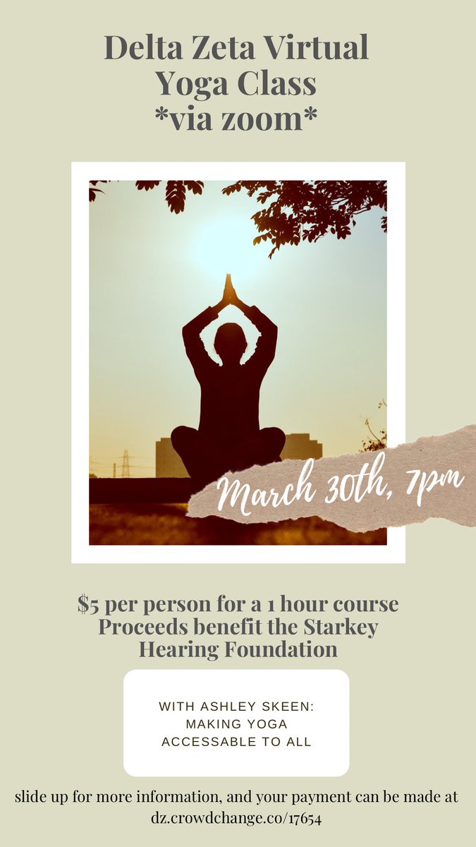 Our virtual yoga class is this Tuesday!!! Don’t forget to sign up!