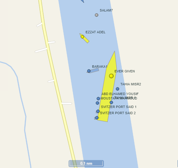 MoElfayomi's tweet photo. A few minutes ago, satellite images from https://t.co/k6jHHlty89 confirmed that the #EverGiven was freed in the #SuezCanal!  Congratulations to #Egypt for all the hard work under severe pressure. https://t.co/izpTpHCn87