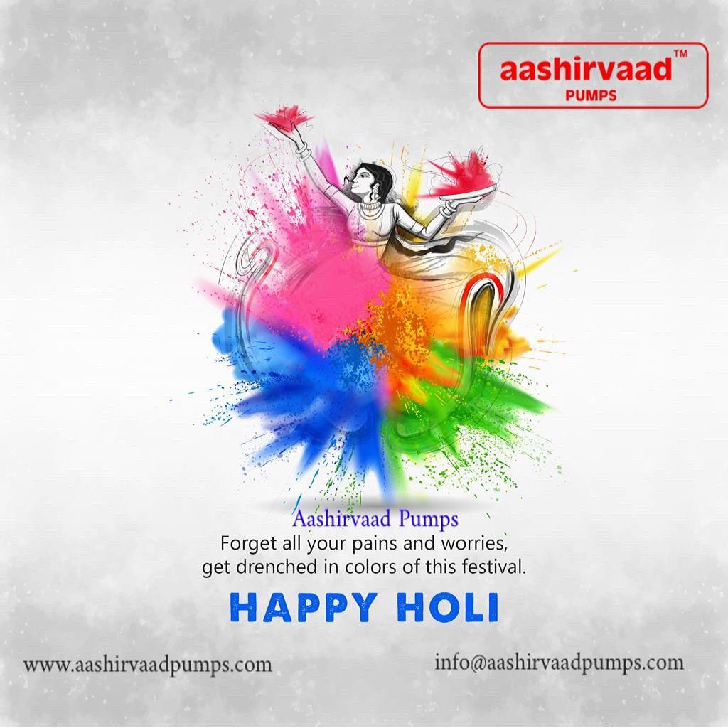 aashirvaadpump's tweet photo. Holi mubarak ho 🌈🥰 https://t.co/t65KDgXsB1