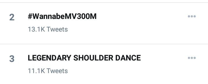 ITZYbillboard_'s tweet photo. LEGENDARY SHOULDER DANCE
#WannabeMV300M is now trending at #3 &amp; #2 spot in the Philippines 🇵🇭 

Drop the tags MIDZY 🌟
 #ITZY #있지 @ITZYofficial https://t.co/yy8hWBEf2J