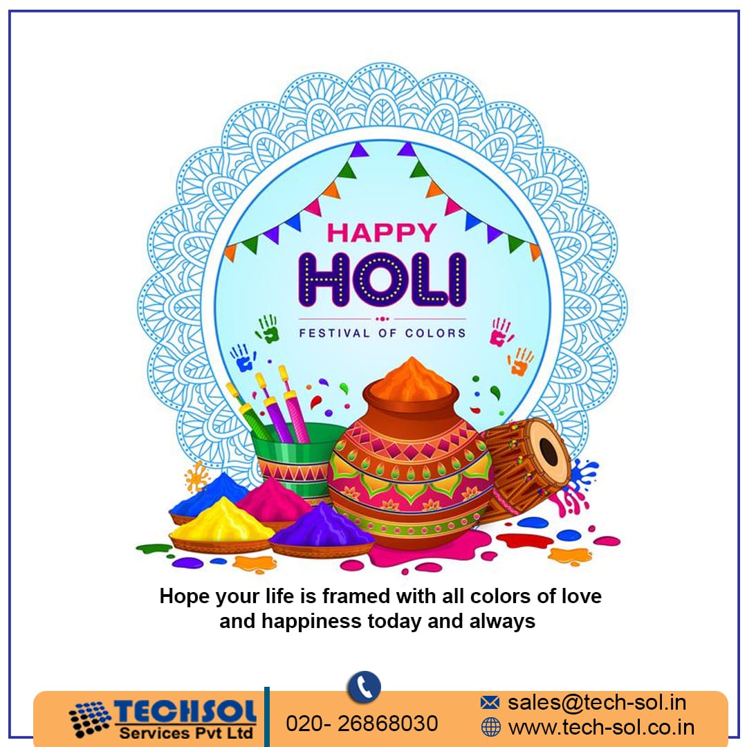 TechSolService1's tweet image. May God gift you all the colours of life, colours of joy, colours of happiness, colours of friendship, colours of love and all other colours you want to paint your life in.
Happy Holi.
#Holi #FestivalColors #Holi2021 #CovidfreeHoli #HappyHoli #FestivalsOfIndia #HoliSpecial