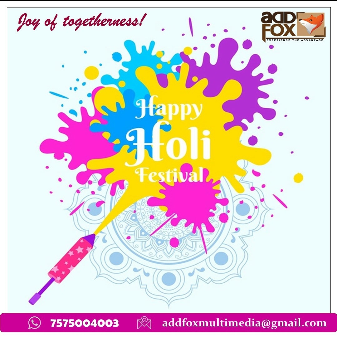 AddfoxIndia's tweet photo. "Joy of togetherness!"

#addfoxmultimedia #wishes #HappyDhuleti #colours #happiness #togetherness #joy #kevallakhlani #topperfroemer #success #ahmedabadchoice #socialmedia #digitalmarketing #branding https://t.co/kPfUn1FJeZ