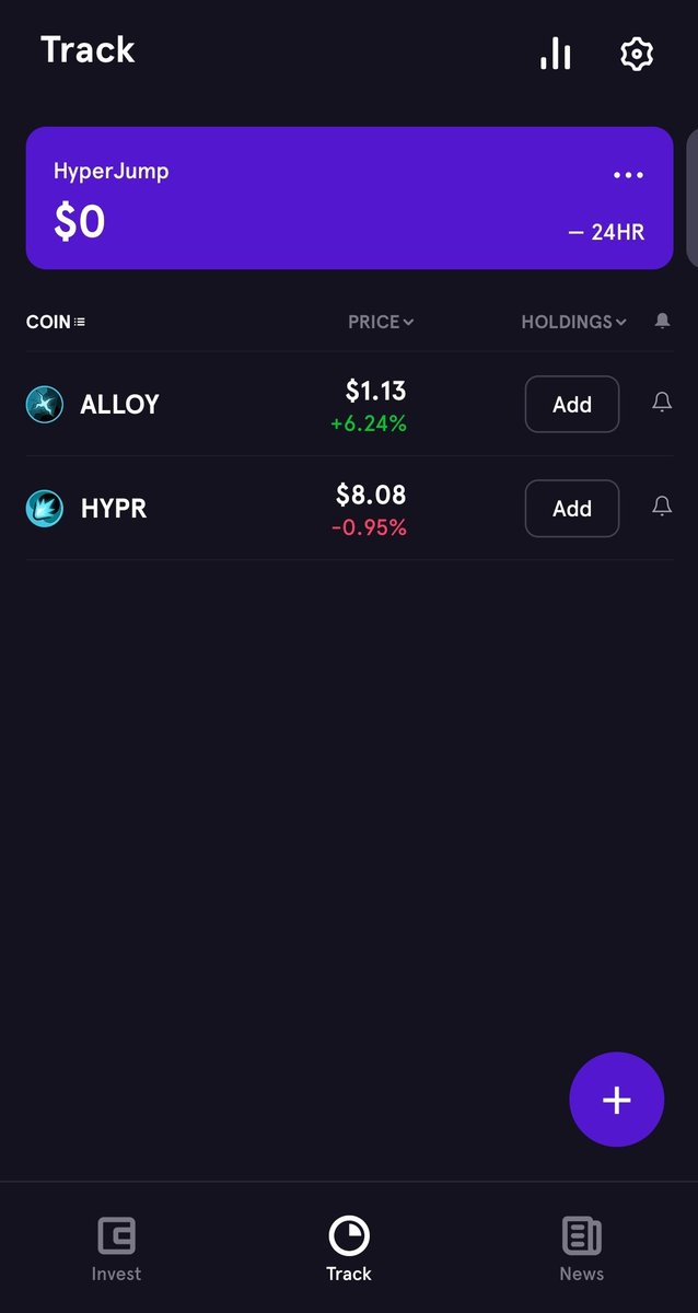 Hyperjump_fi's tweet image. Hey #HyperCrew, you can now track your $ALLOY and $HYPR investments on @blockfolio 🚀💸

#HyperJump #HyperSwap 
#BinanceSmartChain #BNB #BSC