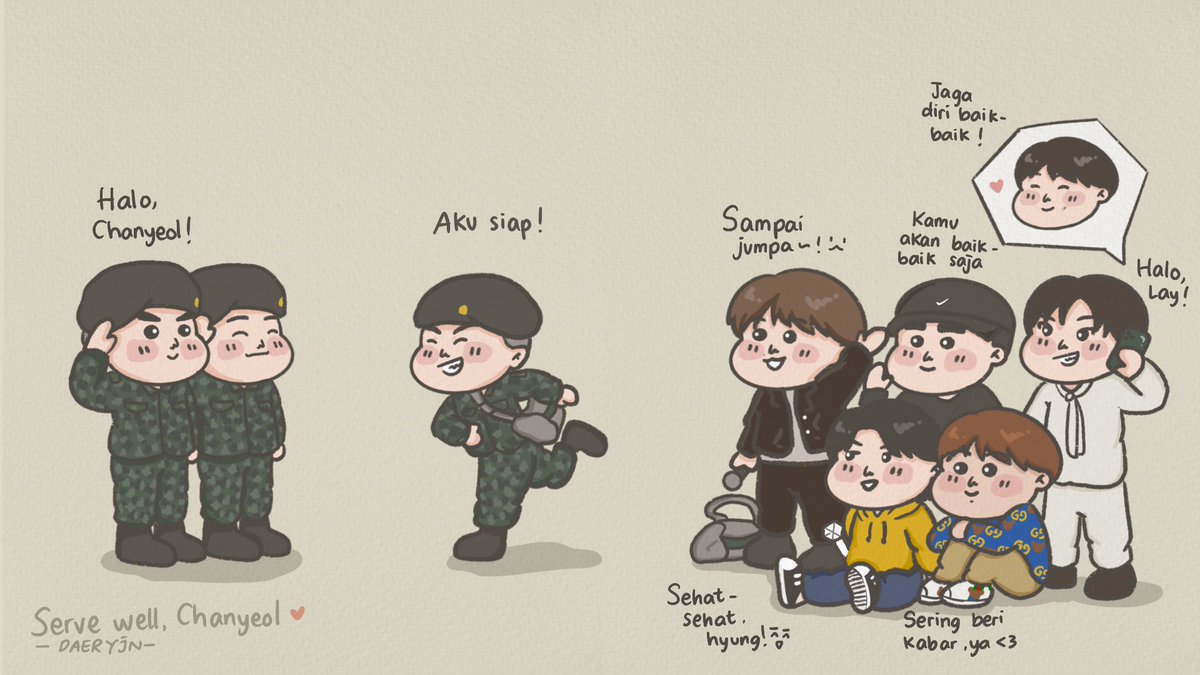 🐯: I’m ready!
🐇🦖: Hello, Chanyeol!

🐶: See you~
🐥: Be healthy, hyung!
🐻: Call me often
🐧: You’ll be okay
🐱: Hello, Lay! 📞 
🐏: Take care of yourself

Serve well, Chanyeol 💕<a href="/weareoneEXO/">EXO</a> 
#찬열아_우린_worry_about_nothin
#항상찬열이편 #OurPrideCHANYEOL
#AlwaysYoursCHANYEOL