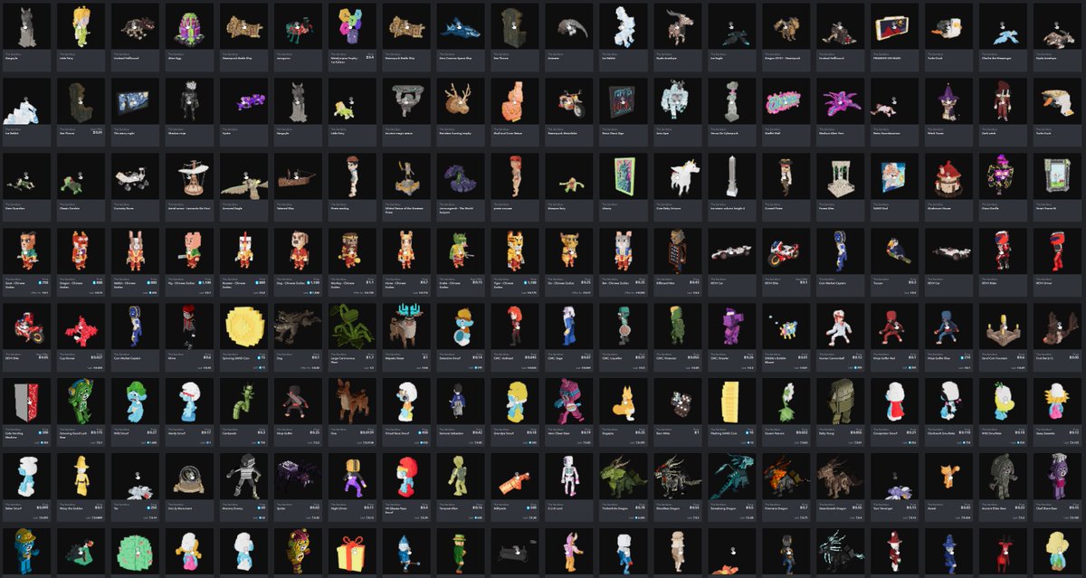 KamiSawZe's tweet photo. Loving @opensea's new 3D view on the search results. Is dark mode new too? Getting hyped for @TheSandboxGame's 100+ asset sale from over 40 artists on Tuesday. Mine aren't minted yet... maybe some surprises…🤫 https://t.co/It48BT9RDL