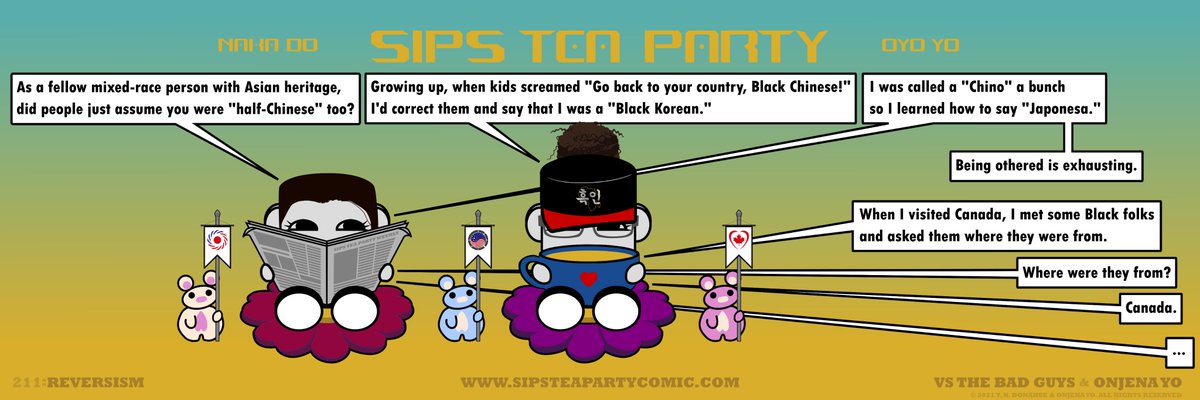 SipsTeaParty's tweet photo. #Reversism: #SipsTeaParty hosted by Naka Do &amp; Oyo Yo. A weekly web comic at the margins of pop culture &amp; politics by #VstheBadGuys &amp; #OnjenaYo. #ThingsThatMakeYouGoSip #POWRightintheChibi 

https://t.co/LIPYPjR6oP https://t.co/OokaEz6Zqv