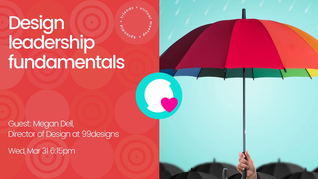 This Wed we’ll be putting the spotlight on design leadership with Megan Dell, Director of Design at 99designs. Join our meetup: 
meetup.com/Splendid-and-f… #designleadership #UX #splendidandfriends
