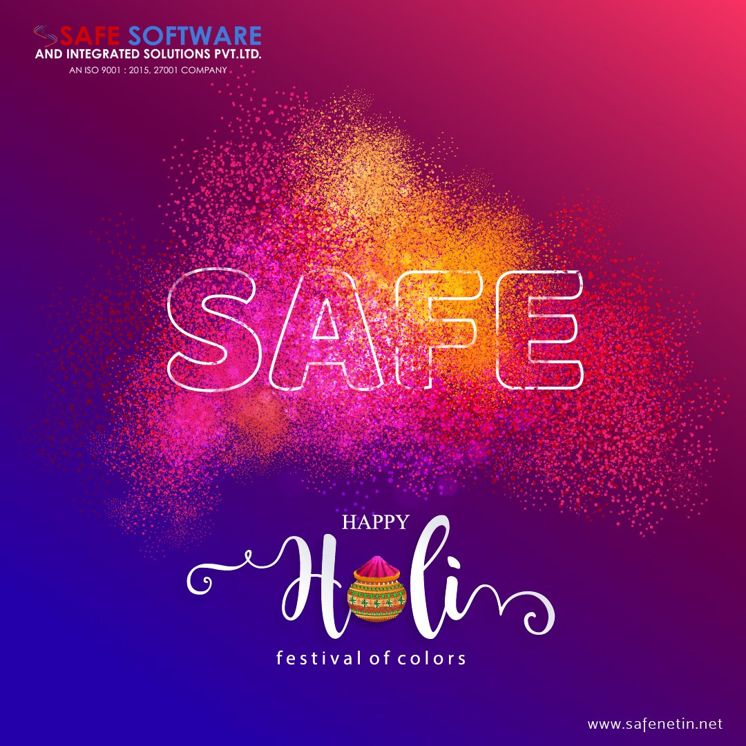 SafePvt's tweet image. Enjoy the festive spirit and the bright colors of life. Enjoy the day fully. Happy Holi.

#happyholi2021 #holiwishes #safesoftwarepkd