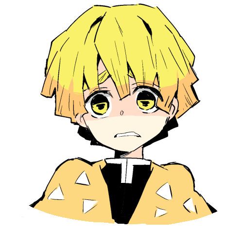 鈴羅木かりん🌻異世界チート魔術師18＆モンスター肉1＆青鬼14巻＆調査クラブ11巻さんがTwitterに投稿した我妻善逸(鬼滅の刃)のイラスト。