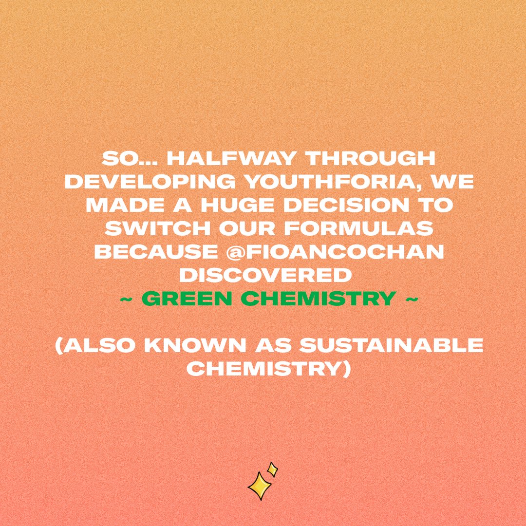youthforiaco's tweet photo. #INGREDIENTCHECK 🧪
So... halfway through developing Youthforia, we made a huge decision to switch our formulas because @fioancochan discovered Green Chemistry... https://t.co/NvzyoV334N