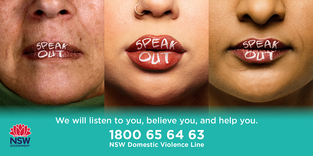 This week the NSW Govt has relaunched Speak Out, a campaign to encourage victim-survivors to contact the NSW Domestic Violence Line (1800 65 64 63), which can help victim-survivors 24/7 w/ free, confidential support 
 #speakout #domesticviolenceawareness #seekhelp