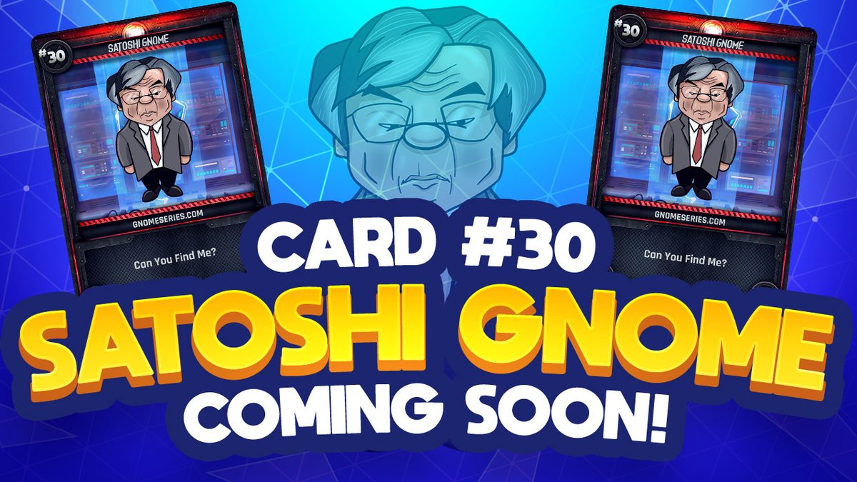 gnomeseries's tweet photo. Card #30 - Satoshi Gnome - Coming Soon!

50 winners will be selected

Tag  2 #NFT friends + Comment @AtomicHub UN
Follow us
Retweet

For every 200 RT we will add +50 more winners.

https://t.co/4gwjkEXjro

#nft #nfts #NFTartists #NFTs #NFTCommunity #nftgiveaway #SatoshiNakamoto https://t.co/1h3ltLHEo2