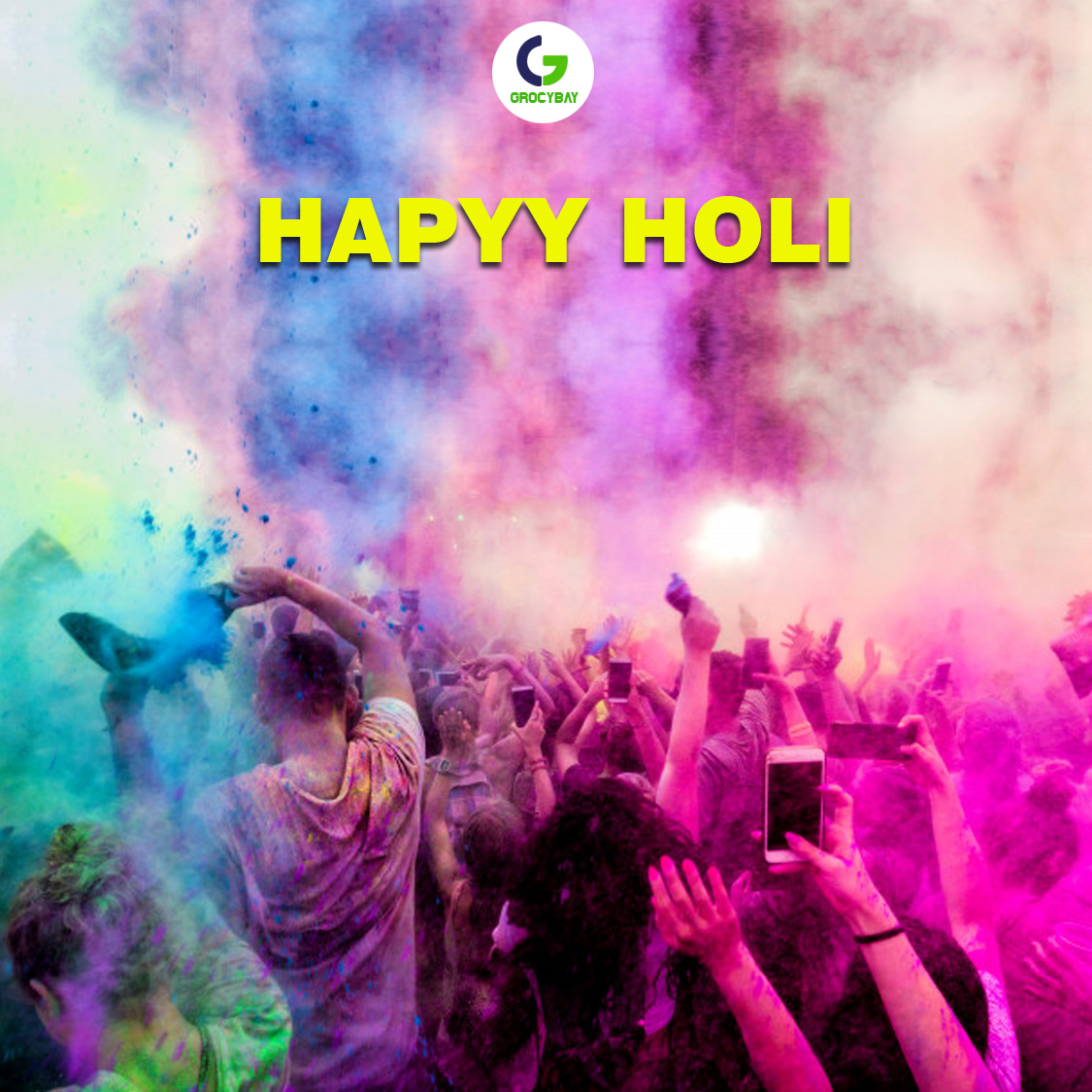 grocybay's tweet photo. Here is wishing everyone happy and safe holi from Grocybay 💛🎉💚

#happyholi #holifestival #holiathome #holi2021 #happyandsafeholi #grocybay #grocybayapp #pune #India https://t.co/m2sGtXtlpN