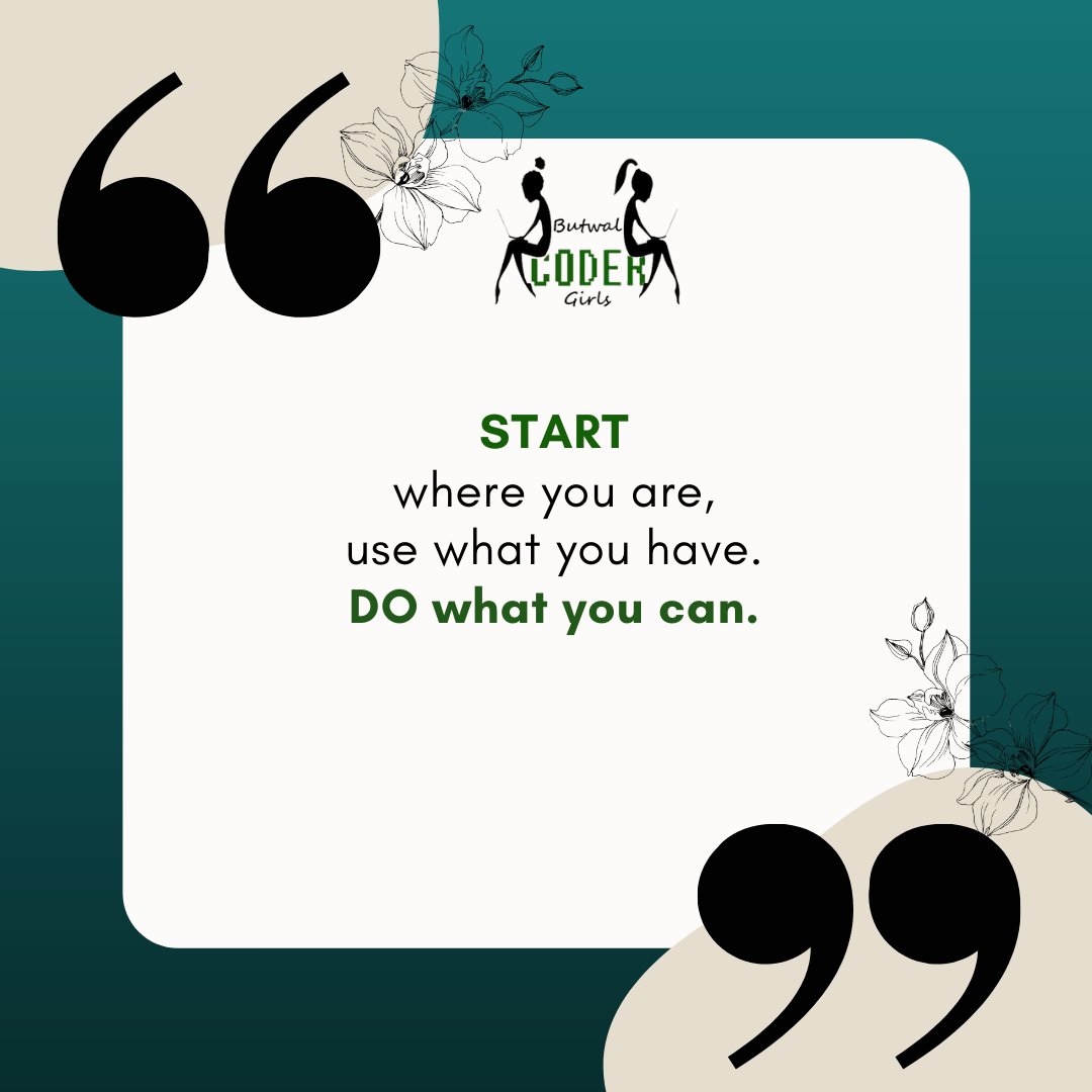 GirlsCoder's tweet image. You don&apos;t have to be great to start, but you have to start to be great.
#thoughtoftheday
#mondaymotivation
#bcgirls