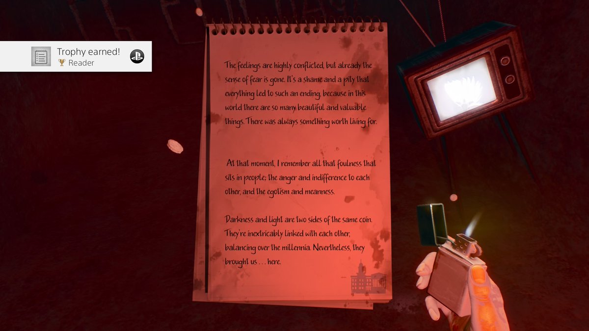 GamerGuyKevin's tweet photo. #InRaysOfTheLight Stay out of the light! No really! A #WalkingSimulator metaphorical philosophical story game where you solve puzzles with a spooky/creepy aesthetic.
#PlatinumTrophies #PlatinumTrophy #MyPlatinumJourney #PlatinumJourney #PJKC #MyGameReview https://t.co/L39GLqr9a7