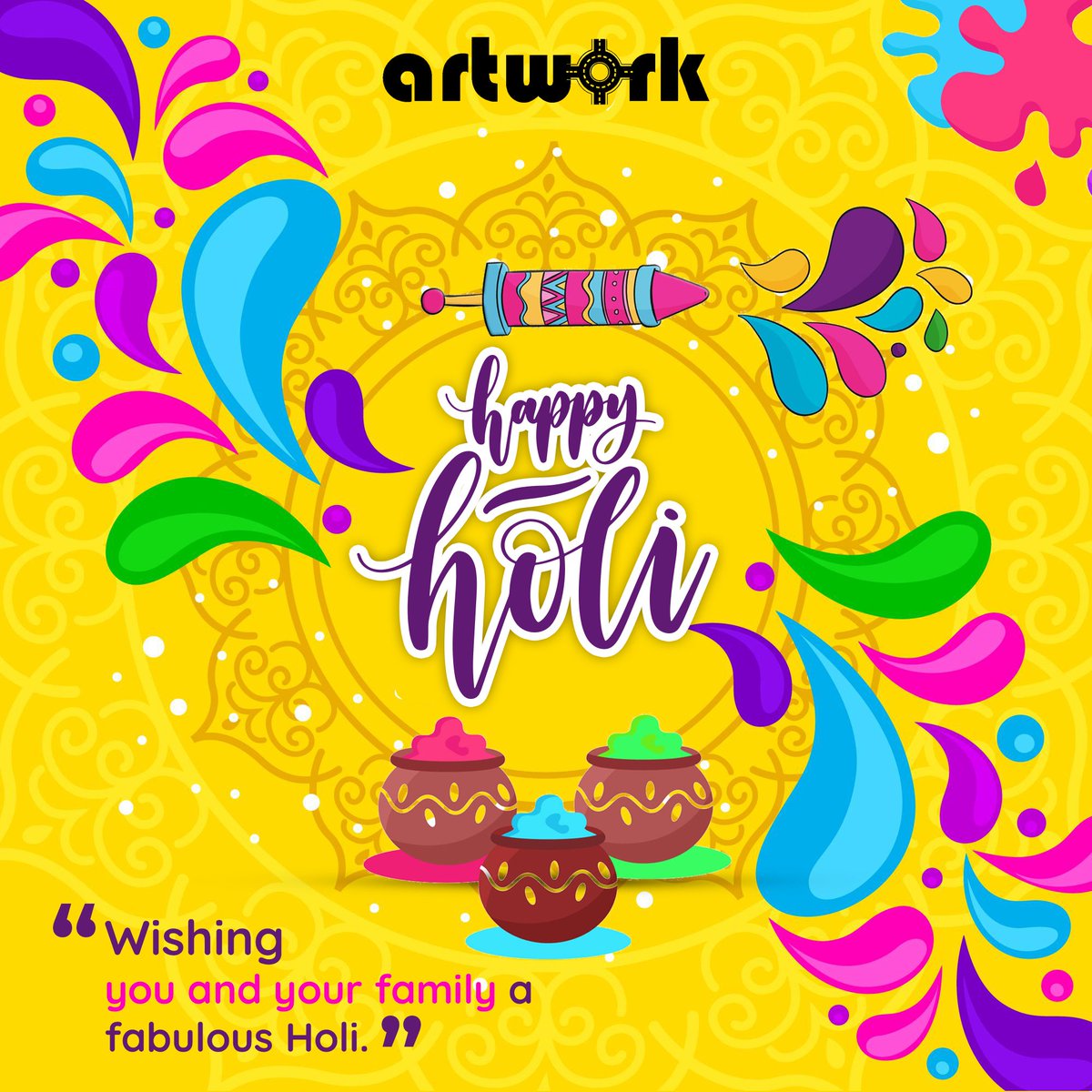 ArtworkJunction's tweet photo. It's that time of the year when colors fill our lives with joy &amp; sweets fill our hearts with happiness.

Wishing You A Happy &amp; Safe Holi in Covid-19!

#ArtworkJunction #happyholi2021 #festivalofcolors #holicelebration #festival #staysafeduringcovid19 #safeplay #keepsocialdistance https://t.co/pHua0eToxv