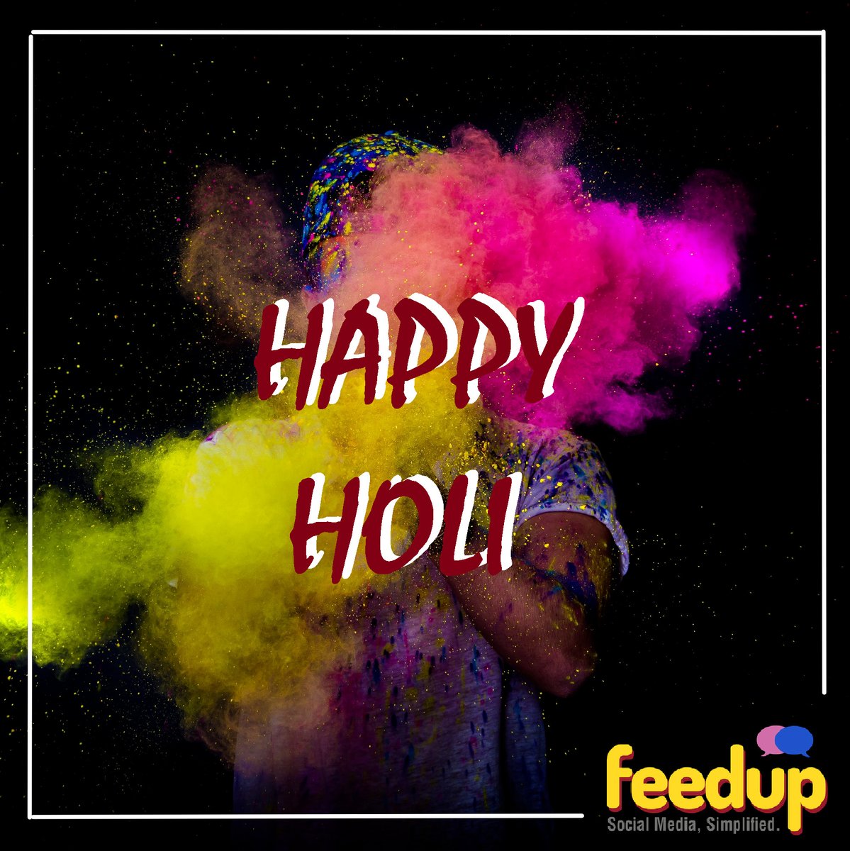 feedupsocial's tweet photo. May the festival of colours paint your life in shades of health, happiness and success. HAPPY HOLI, EVERYONE! https://t.co/Vf30lW0Mjy