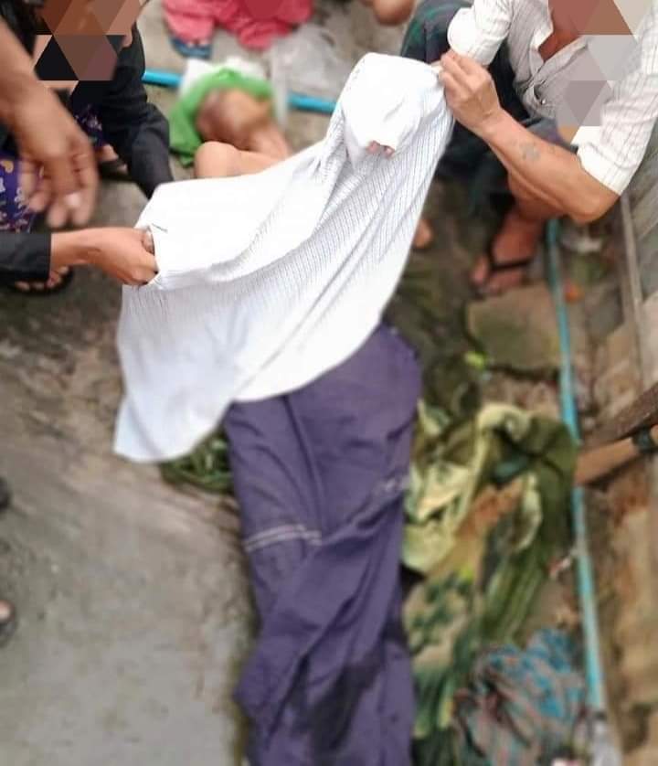 MyintMoHan3's tweet photo. @KenRoth @poppymcp Sadly informed that two civilians in South Dagon were shot by terrorists in the mean while the internet cut off. The dead body was found in the morning as the terrorists juntas continuously shot the people who saved the dead body.
#WhatIsHappeningInMyanmar https://t.co/06xUThPkKP