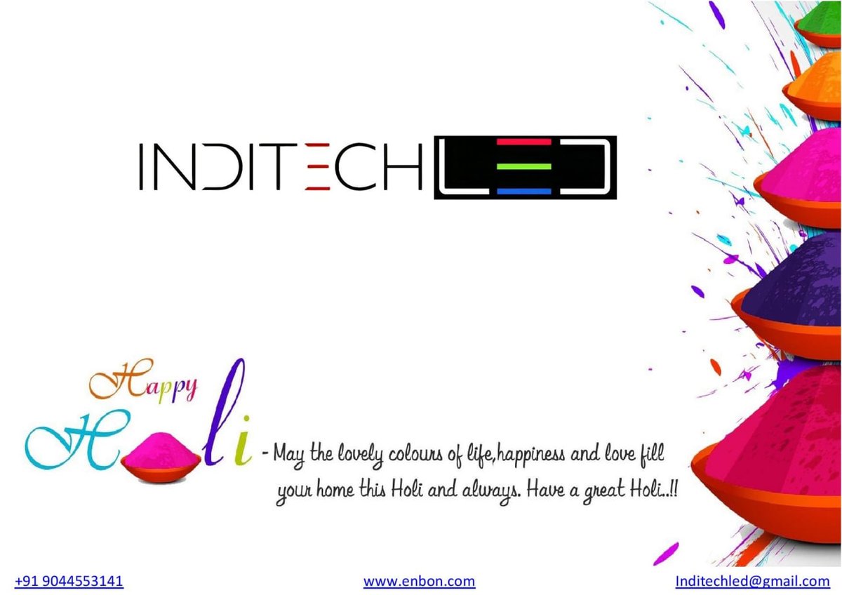 InditechL's tweet image. Happy Holi