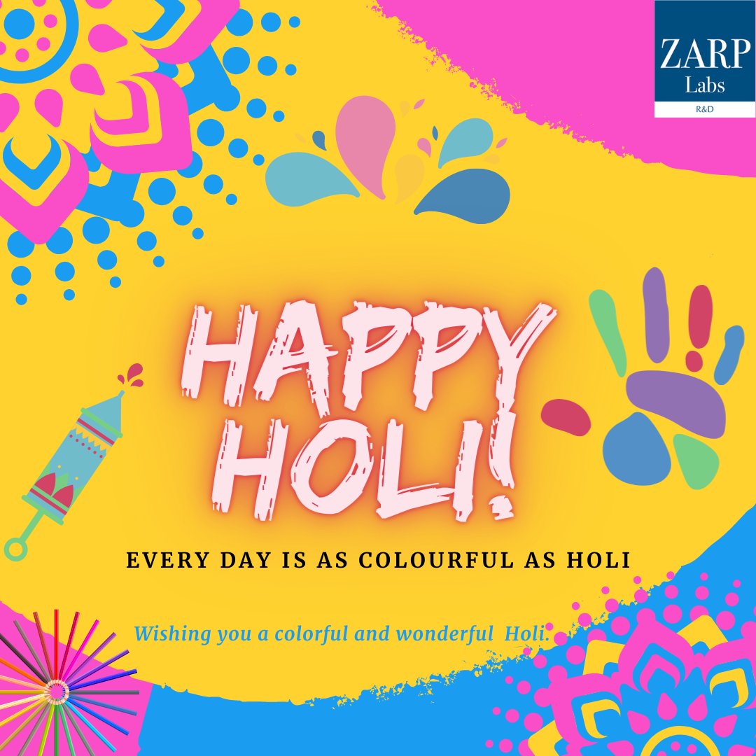 labszarpgmailc1's tweet image. HAPPY HOLI!
#zarplabs #holi2021 #holicelebration #happinessday