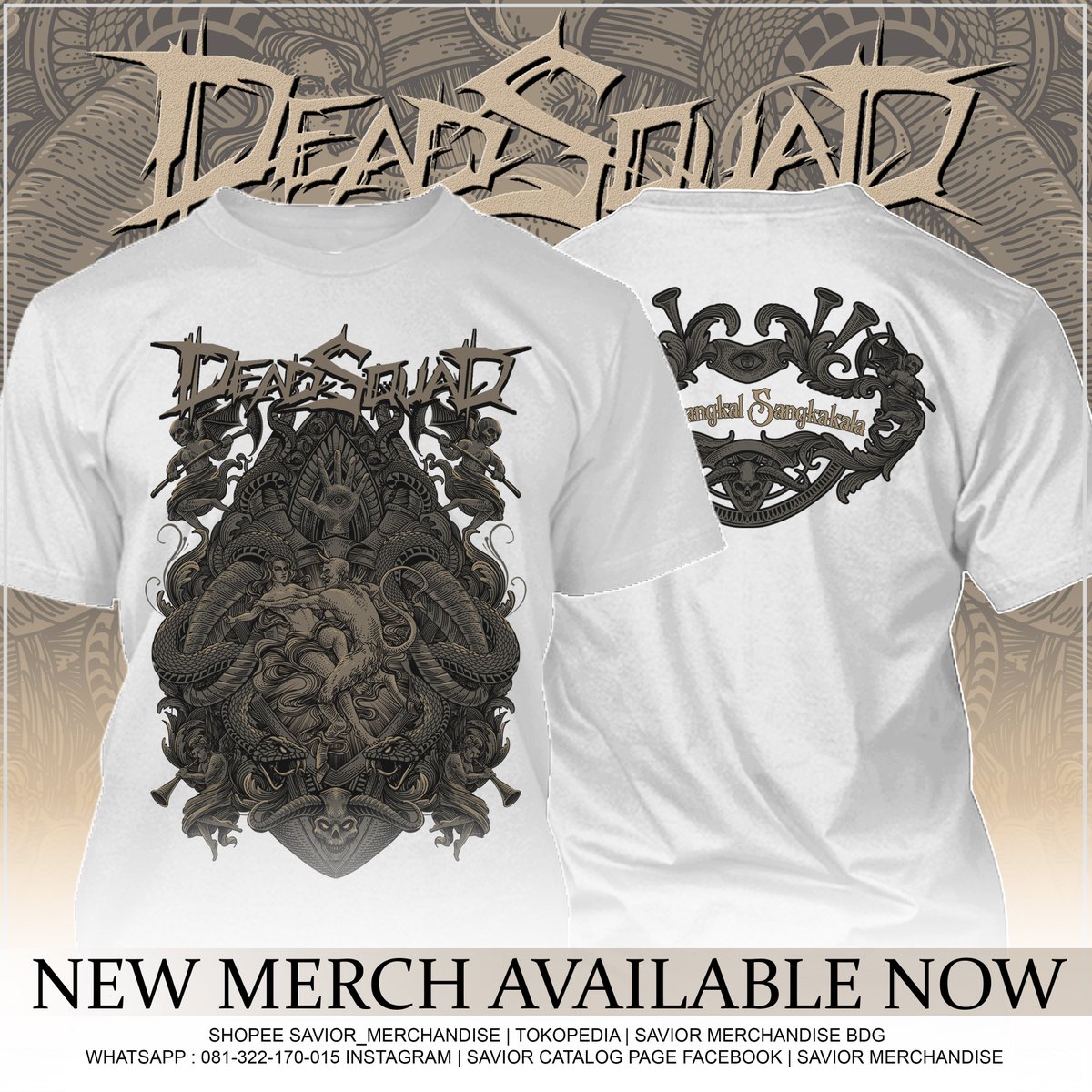 aldeath_'s tweet photo. Tshirt Deadsquad - Sangkakala (White)
Rp 175.000

W.A : 081322170015
IG : https://t.co/ah95tdOf3y
Marketplace :  https://t.co/wtXMBlbxsQ
Offline store : Jl.Raya Cibeureum Sukasari No.238 > maps https://t.co/26d7McSbom 

#saviormerchandise #deadsquad #pasukanmati #tshirtmetal https://t.co/shCjzfULRo