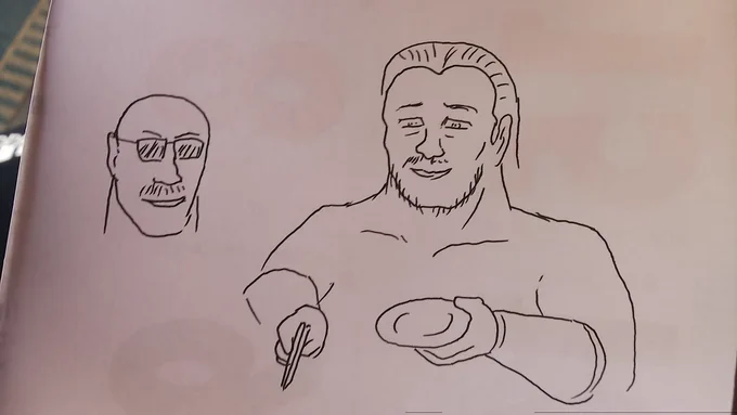 Mr.BIGとクラウザーが餅焼いてるとこ描こうと思ったけど止めた。 