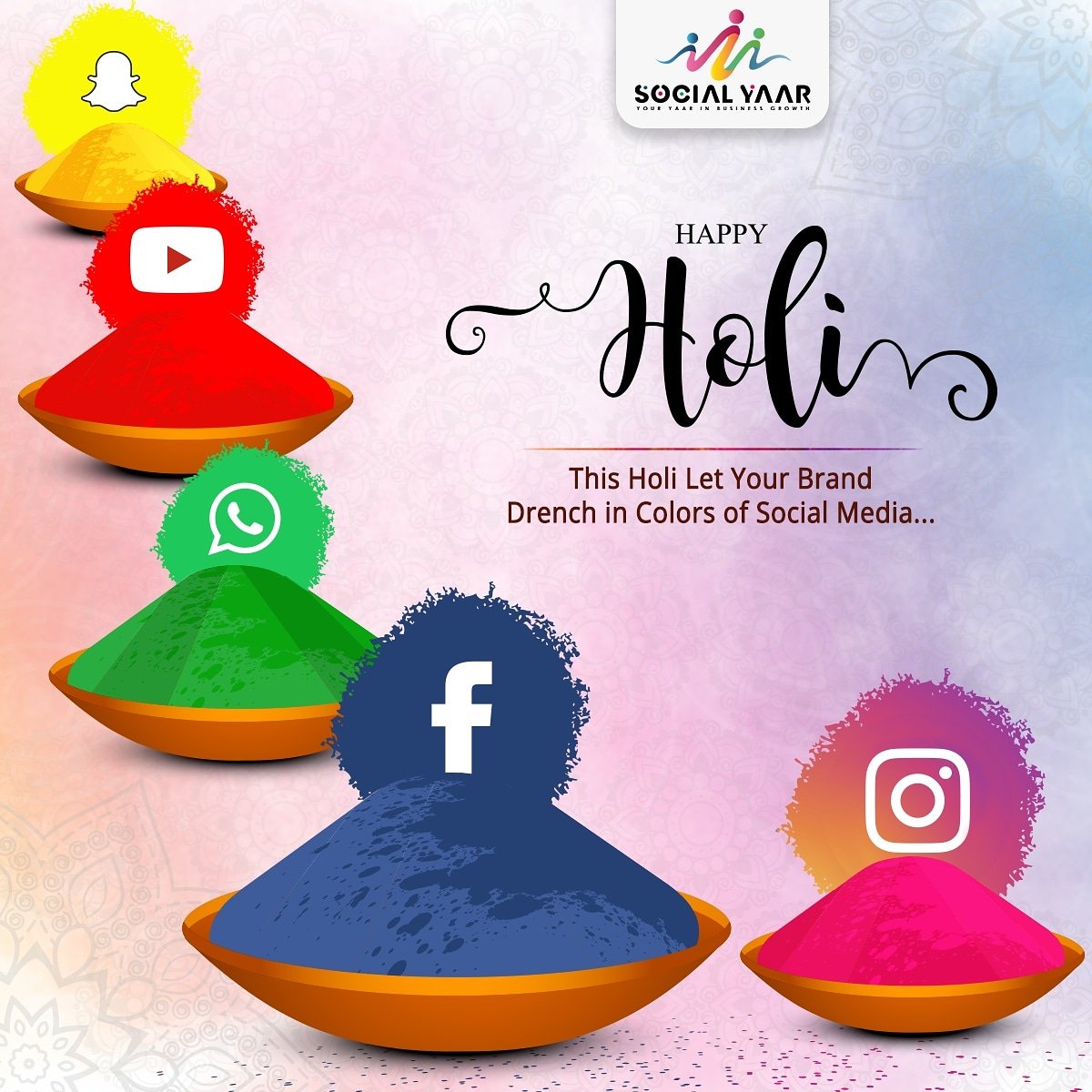 SocialYaar's tweet photo. Let this Colours of Social Media help you grow your Ventures.
@social_yaar
.
.
.
.
.
#socialyaar #holi #happyholi #holifestival #holivibes #holi2021 #holihai https://t.co/e9FEHiV0nT