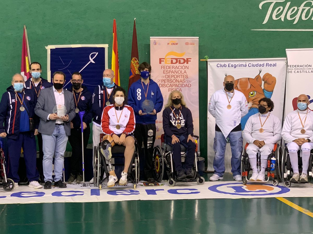 CECoruna's tweet photo. 2ª  prueba del Cto. España  Esgrima en Silla  en Ciudad Real. Iago Fernández, 1º en Espada, 2º en Florete y 2º en Sable.  1º por equipos. 
@coruna_deporte  @lavozdegalicia@FundDeportegalego @dxtcampeon @FundEmalcsa@deportecoruna@deportegalego@diariodeporteherculino@dxtadaptado https://t.co/MWrSmJDiLx