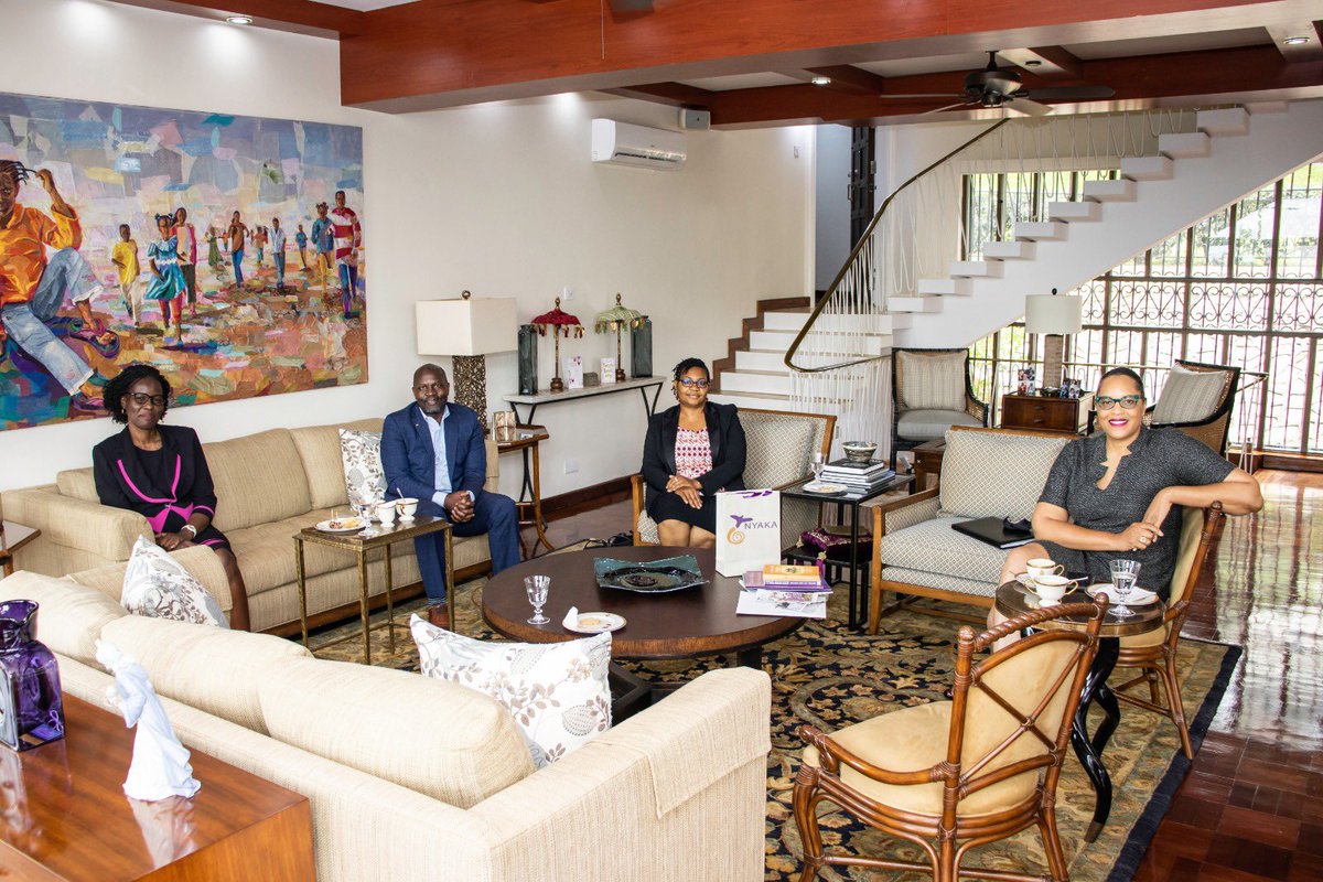 Twejaka's tweet photo. .@USAmbUganda thank you for sparing time to discuss @NyakaGlobal work in #education #health, #SBGV and community development. @deb_malac thank you for introducing us! https://t.co/CDcLhHzApg