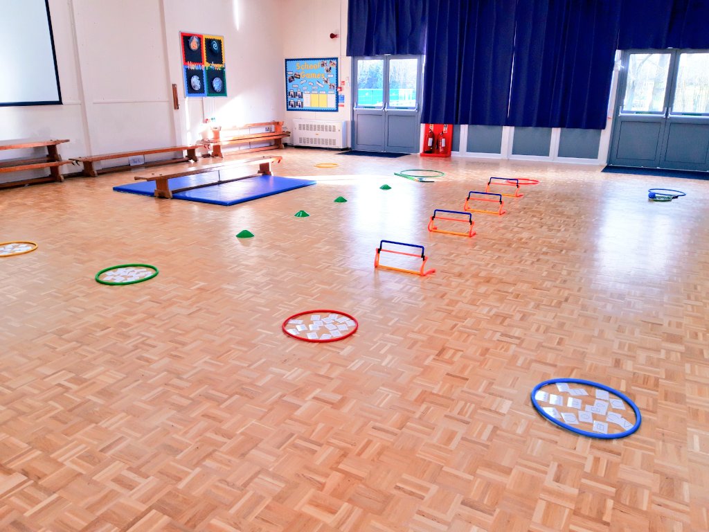 RBGym_Sam's tweet photo. Year 1 @Berrybrookpri have had lots of fun in Maths on the Move this morning! Children enjoyed racing against each other to identify and name different 2D and 3D shapes 😄 #MOTM #ActiveLessons #MathsChat #PrimaryMaths #PE https://t.co/ewOc3avh4M