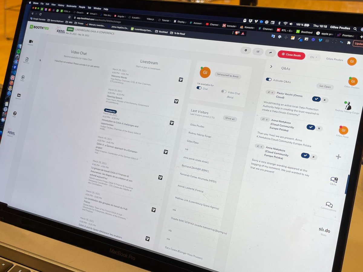 Boothted_com's tweet photo. We had a great time hosting on Boothted the launch of @GAIA-X AISBL in Luxembourg together with @FEDIL - The Voice of Luxembourg's Industry , @Luxinnovation @ICTluxembourg and Cloudcommunity Luxembourg.
#gaia-x #luxinnovation #fedil #ictluxembourg #virtualevents #hybridevents https://t.co/21F5twqbEP
