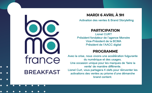 BcmaFrance's tweet photo. 🗓️ @BcmaFrance vous donne rendez-vous le mardi 6 avril à 9h, afin d'échanger, sur l'activation des ventes et le Brand Storytelling avec @lionelcurt.

👉 Pour participer
https://t.co/RY5f1Eaeoz https://t.co/7rqwJgZzSN