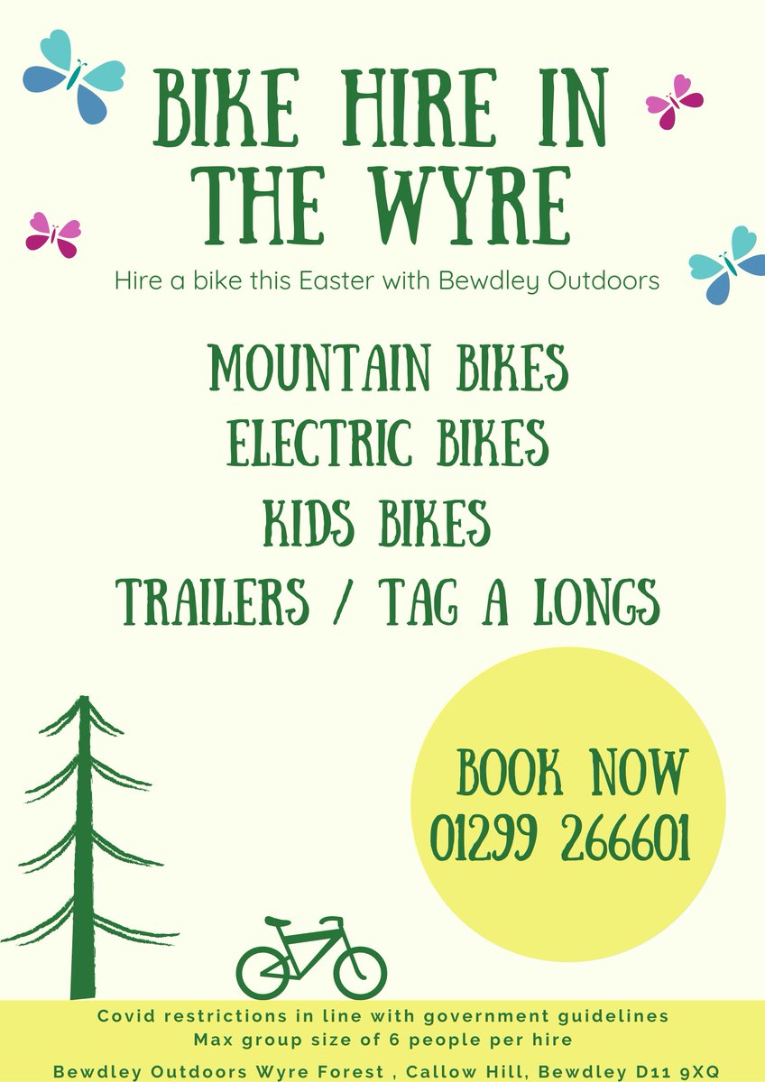 Bike Hire in the Wyre!
Bewdley Outdoors is open for hire 
So come visit us and take a ride around the Wyre Forest this Easter period.