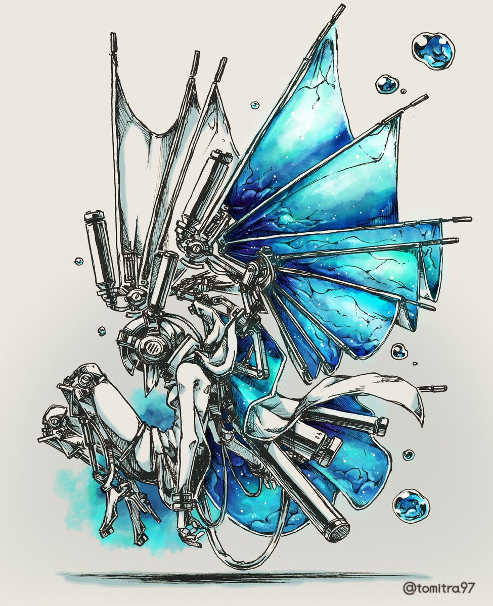 「#私の一番頑張った画像
ボールペン画にデジタル着彩することを覚えました。
最近集」|とみもいのイラスト