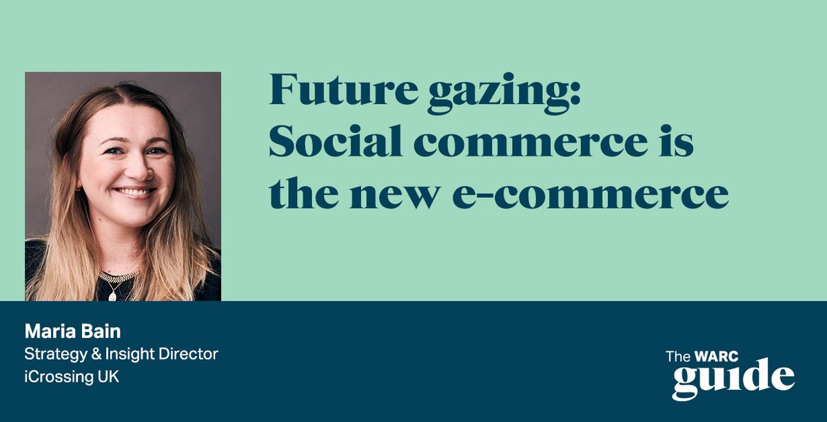 icrossing_uk's tweet photo. Strategy and insight director, Maria Bain features in the new @WARCEditors guide on #shoppable media sharing the latest #advertising and #ecommerce insights!

https://t.co/ZSNaXwIll2 https://t.co/IcfogQphGg
