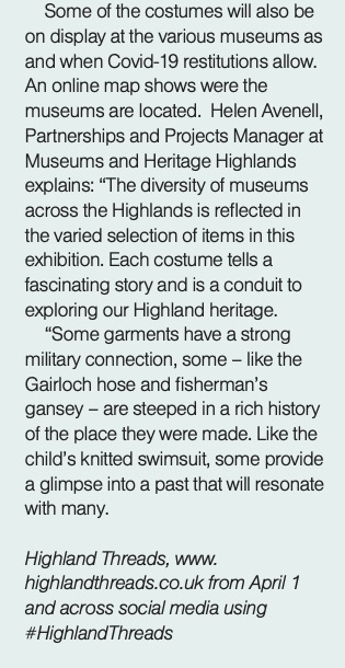 JanPatience's tweet photo. Any exhibition involving a fisherman's gansey has got my vote. I love anything about the history of costume and when it derives from the Highlands, even more so. 
Highland Threads launches online this Thursday at 3pm. 
My "Don't Miss" from Saturday's @heraldmagazine https://t.co/Y54aDvaU5b